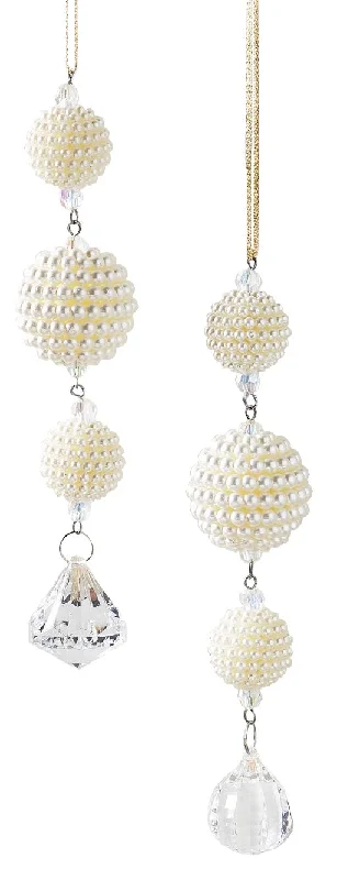 7.5" Pearl Drop Christmas Ornament