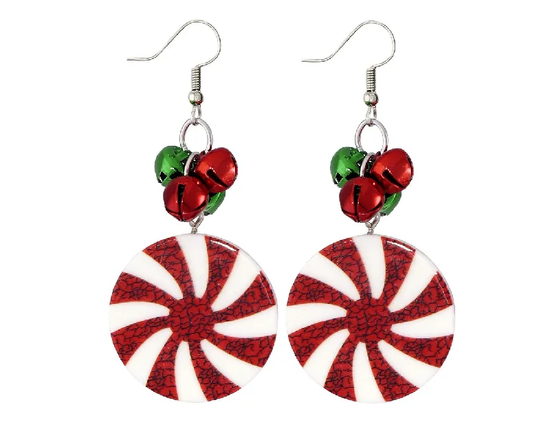 Peppermint Candy Bells - Earrings