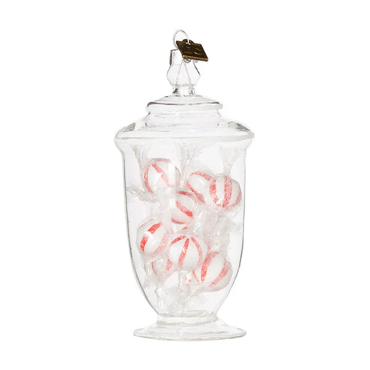 Peppermint Candy Jar Ornament, 5"