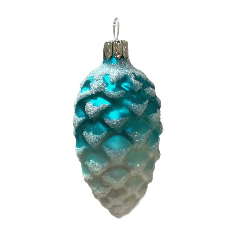 6 cm Pinecone, turquoise by Glas Bartholmes