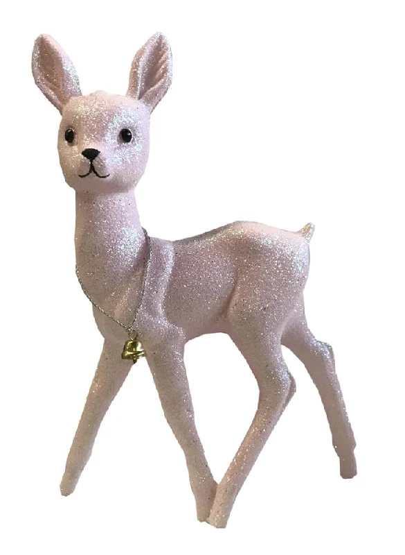 Deer, pink glittered, Plastic Figure by Ino Schaller