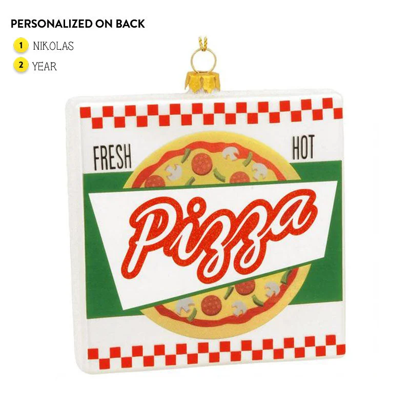 Personalized Pizza Box Ornament