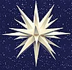 Plastic Moravian Star, WhiteIndoor/Outdoor