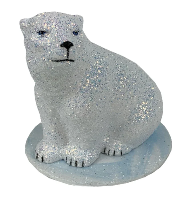 Polar Bear, Glittered Figurine by Ino Schaller