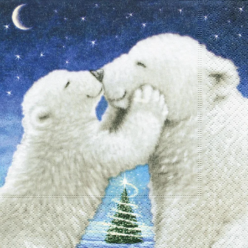 Polar Bear Kiss Paper Luncheon Napkins by Paper and Design GmbH