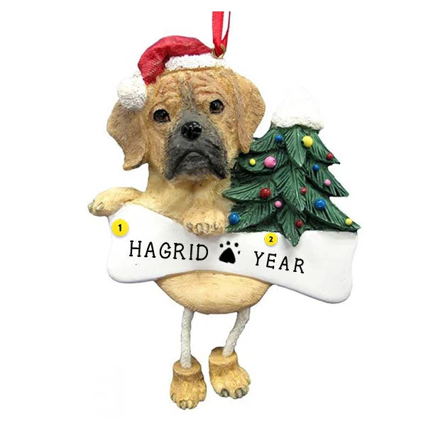 Personalized Puggle Dog Ornament