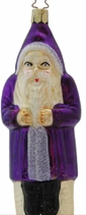 Purple Belsnickel Ornament by Inge Glas of Germany