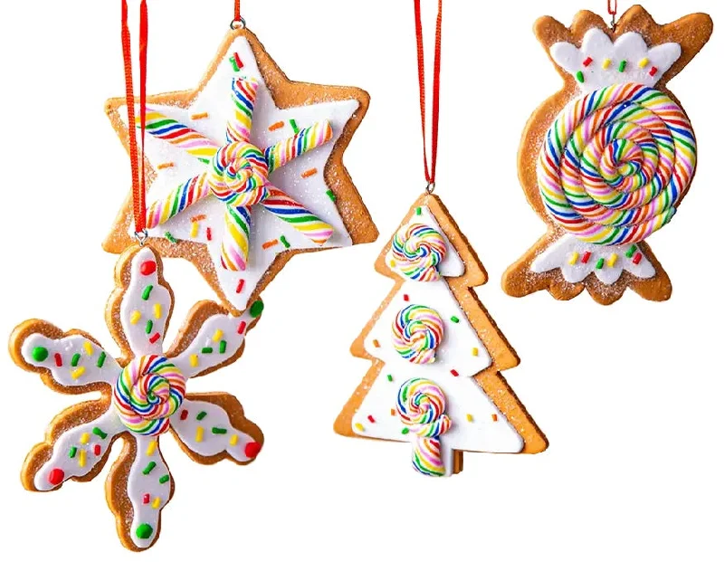 Rainbow Swirl Gingerbread Cookie Ornament