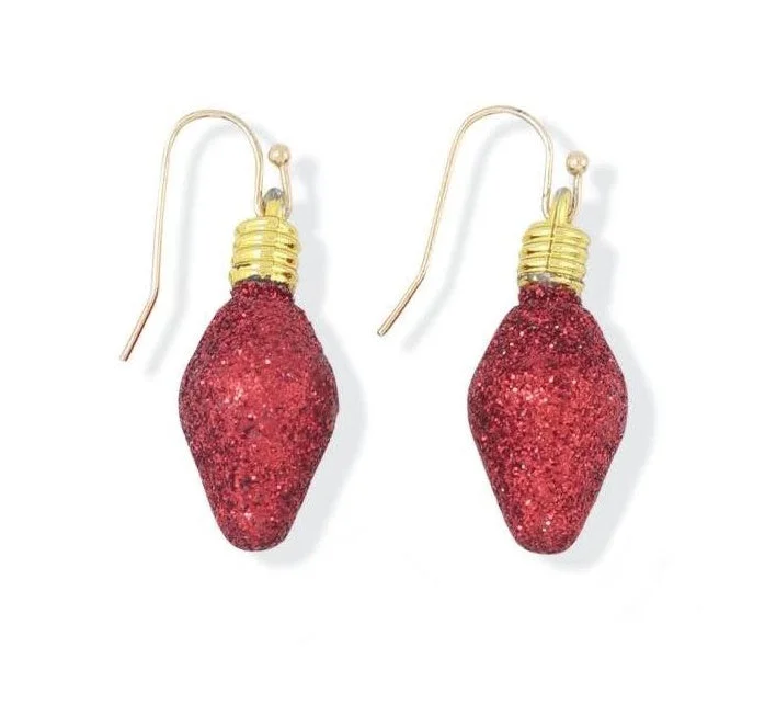 Red Holiday Bulbs - Earrings