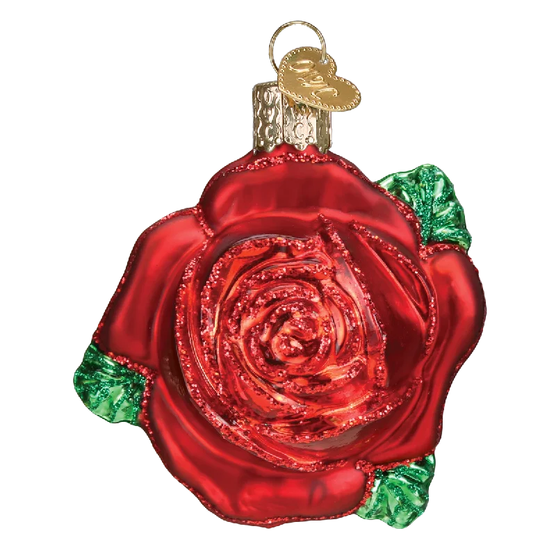 Red Rose Ornament - Old World Christmas