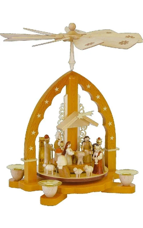 Richard Glaesser German Candle Holder Pyramid Nativity Scene Christmas Decoration