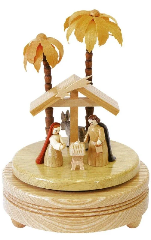 Richard Glaesser Silent Night Nativity Scene Music Box Christmas Decoration