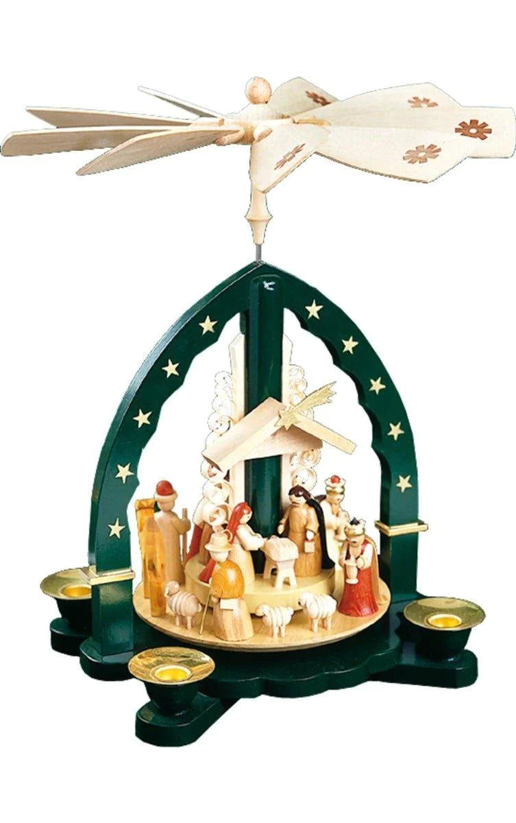 Richard Glaesser Starry Nativity German Candle Holder Pyramid Christmas Decoration