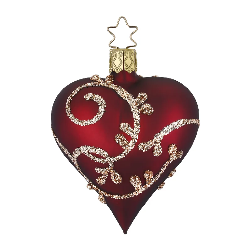 Rococo Heart, port wine matte by Inge Glas of Germany