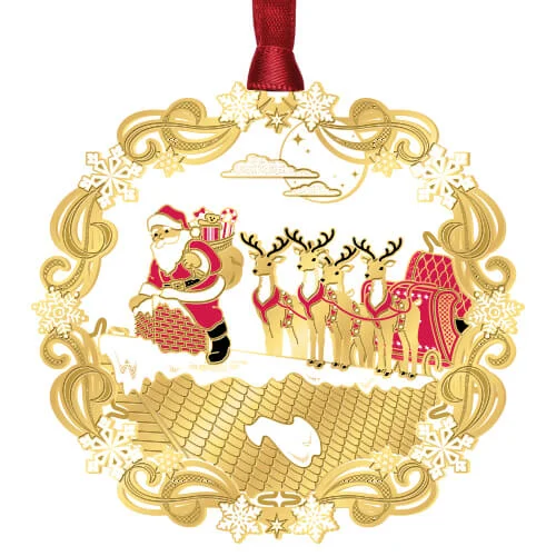 Roof Top Santa Ornament