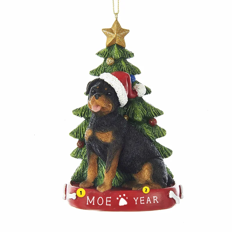 Personalized Rottweiler Dog Ornament