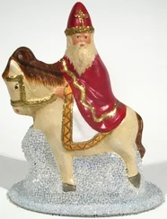 Saint Nicholas Paper Mache Candy Container by Ino Schaller