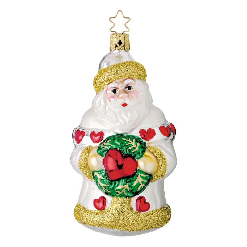 Santa Loves You Ornament by Inge Glas of Germany