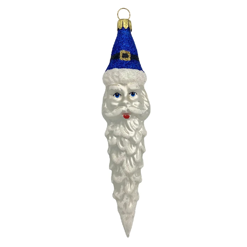 Santa Pine Cone, with Blue Glitter Hat Ornament by Old German Christmas