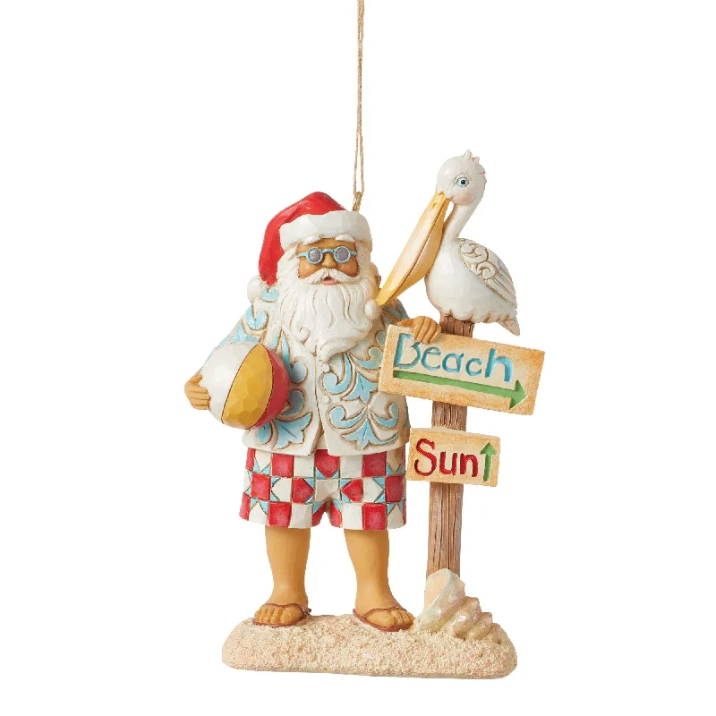 Santa with Sign Ornament