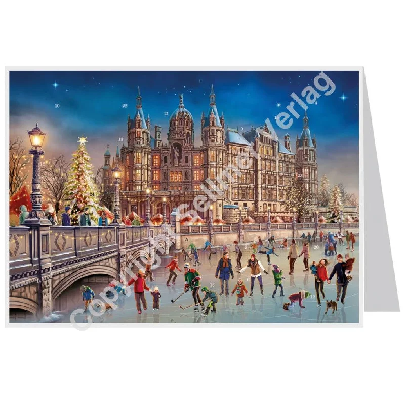 Schweriner Castle Advent Calendar Card by Richard Sellmer Verlag