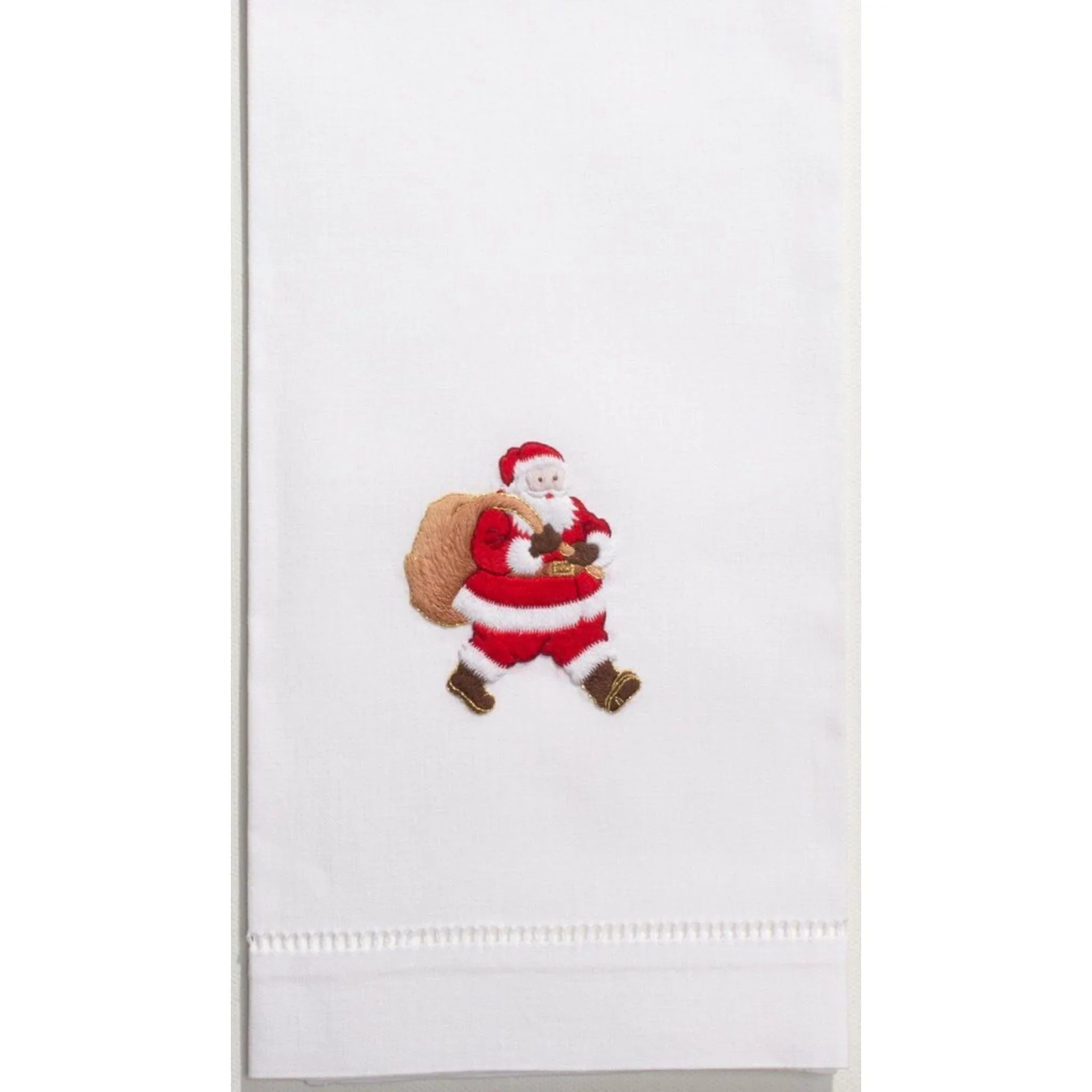 Santa With Toy Bag Christmas Hand Towels