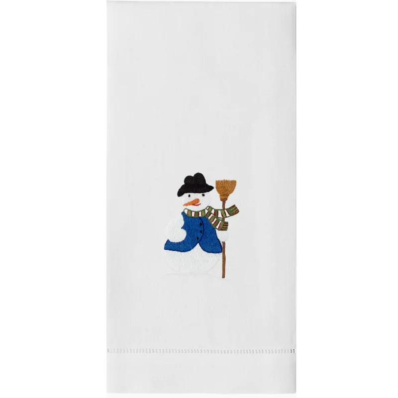 Snowman Design Cotton Hand Towels