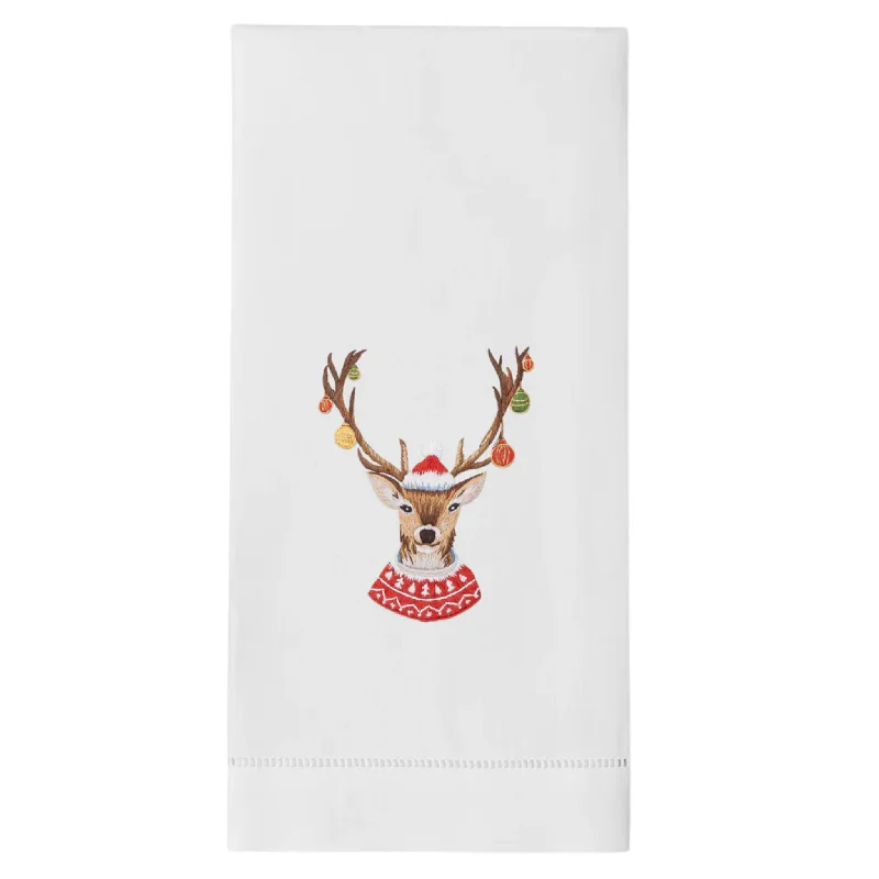 Ornament Antlers Christmas Hand Towels