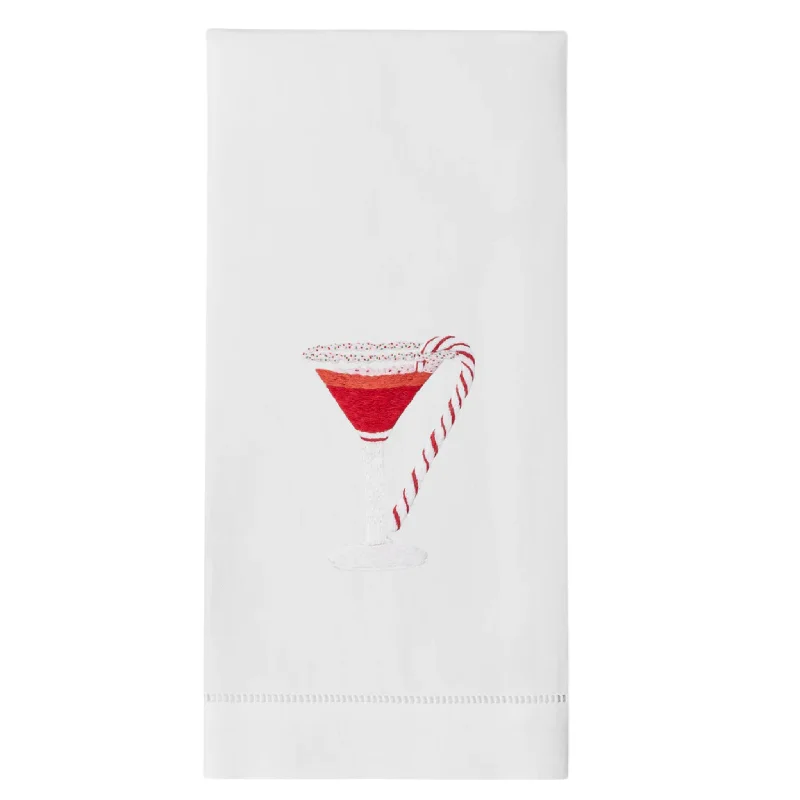 Peppermint Martini Christmas Hand Towels