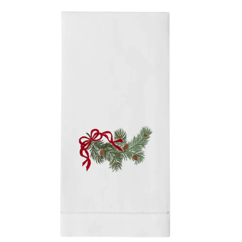 Pine Bough Christmas Hand Towels