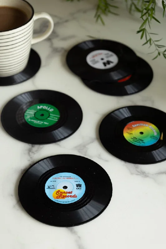 Set of 6 Vinyl Style Coasters