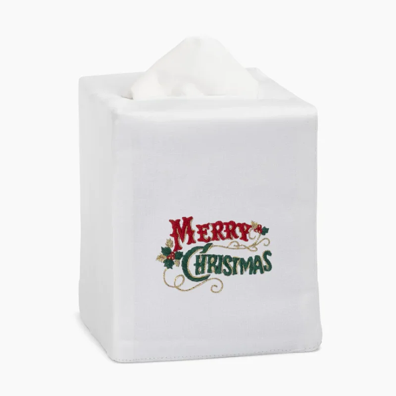 Merry Christmas Classic Tissue Box Covers