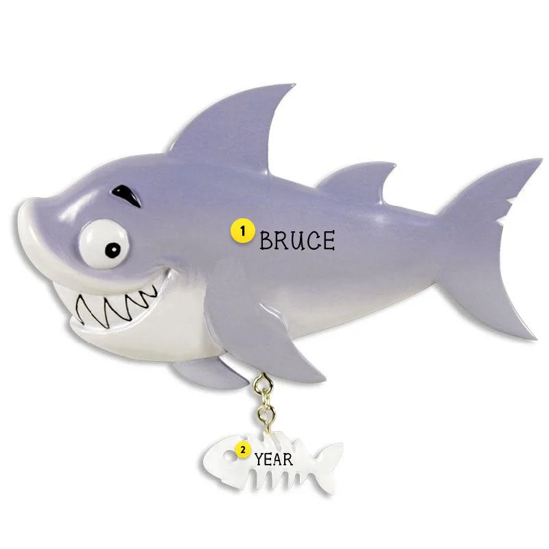 Personalized Shark Smiling Ornament