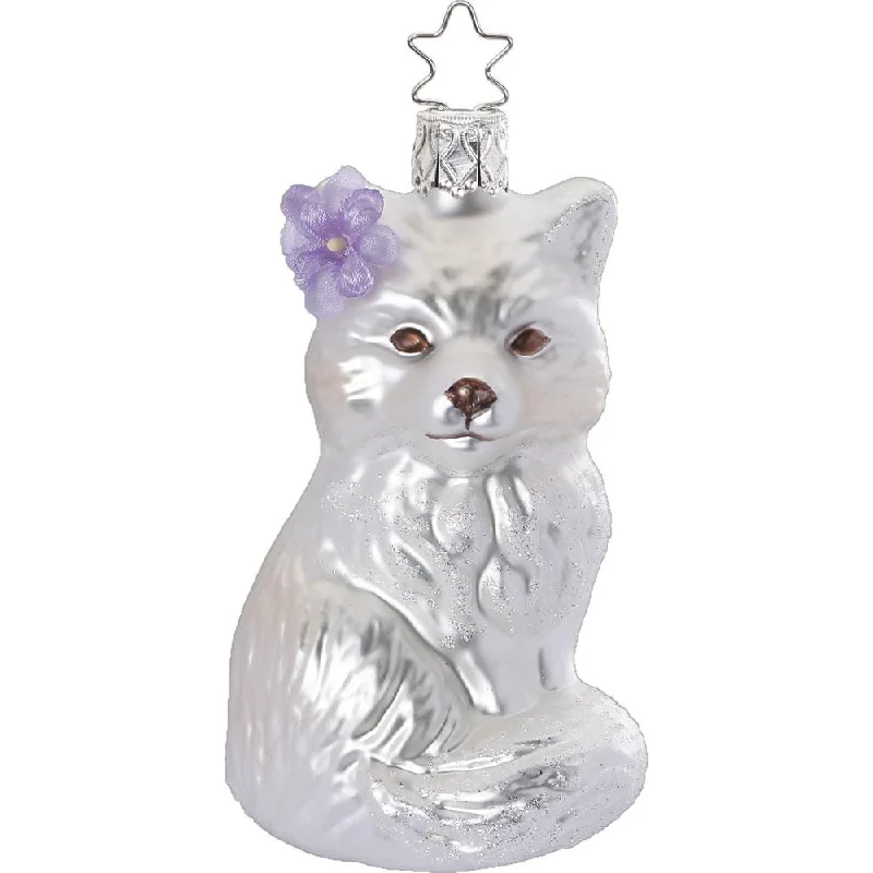 Snow Fox, silver shiny by Inge Glas of Germany