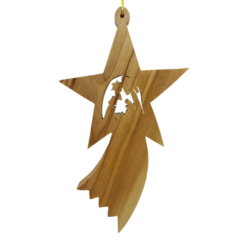 Shooting Star with Nativity Ornament