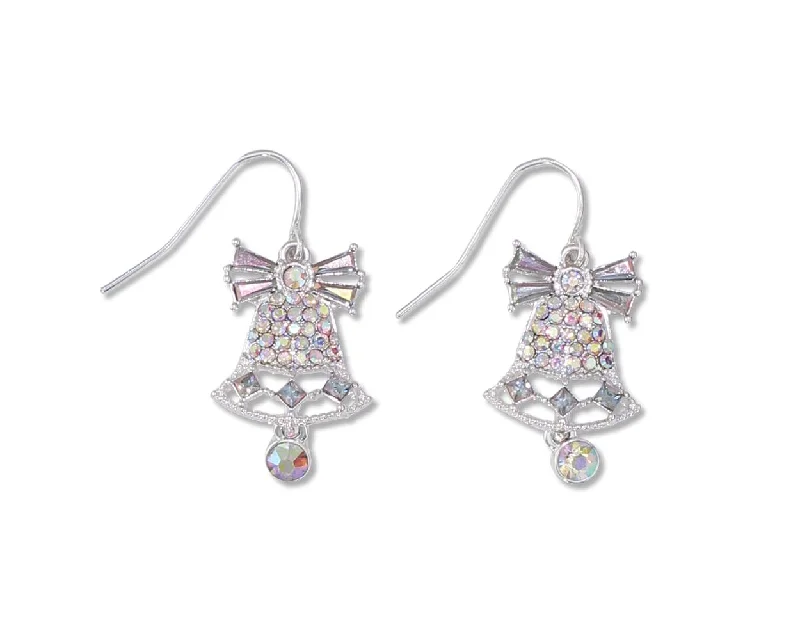 Silver Crystal Bells - Earrings