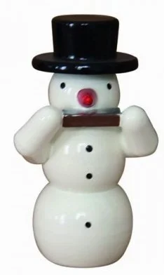 Snowman Band, Snowman playing Harmonica by Erzgebirgische Holzkunst Gahlenz GmbH