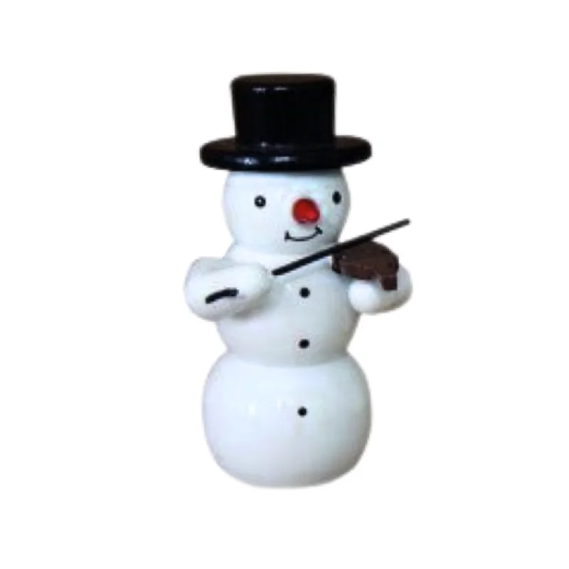 Snowman Band, Snowman with Violin by Erzgebirgische Holzkunst Gahlenz GmbH