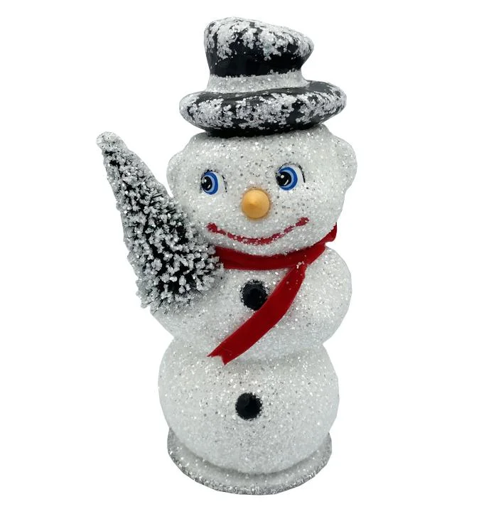 Snowman, Bright White Glitter by Ino Schaller