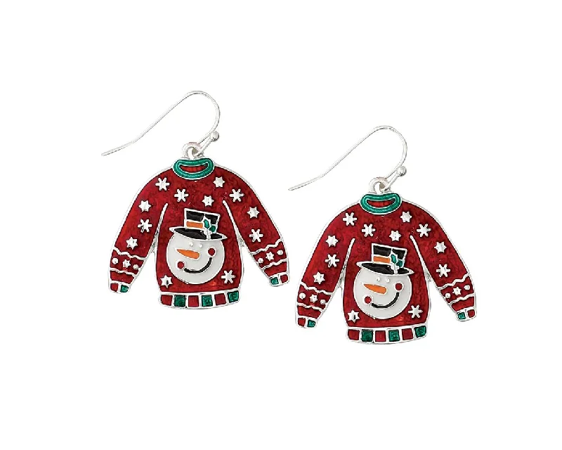 Snowman Sweater - Earrings