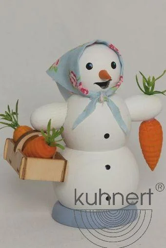 Snowwoman with carrots Smoker by Kuhnert GmbH