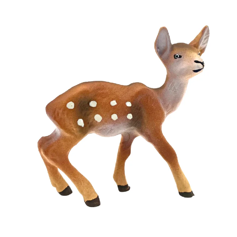 Spotted Fawn Paper Mache Figurine by Marolin Manufaktur