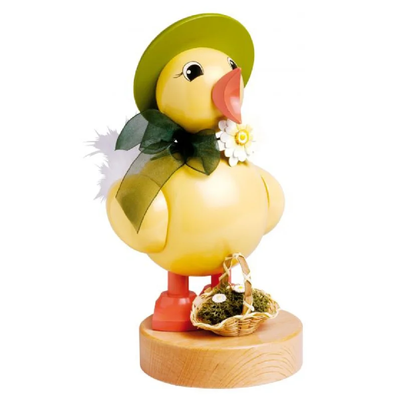 Spring Chick with hat figure, green by KWO