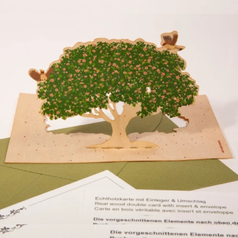 Spring Tree Wood Card by Formes-Berlin