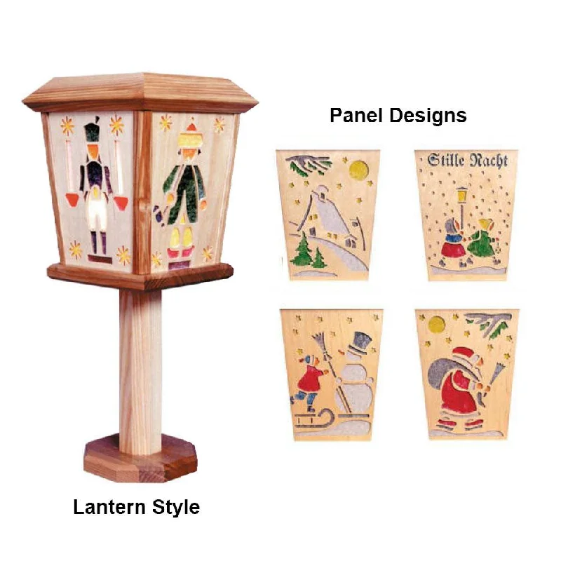 Standing Lantern Santa/SnowmenMotive 1