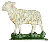 Standing Sheep Pewter Figurine by Kuehn Pewter