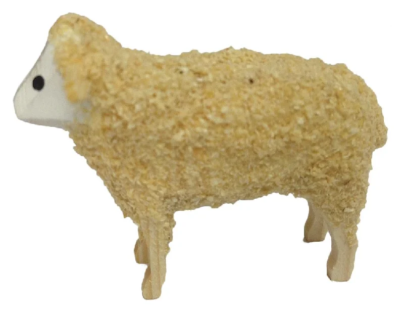 Standing Wood Sheep Figurine from Germany