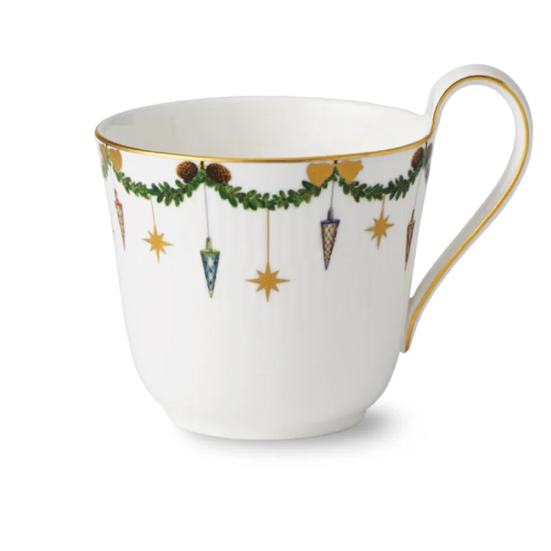 Star Fluted Christmas High Handle Mug 3CL