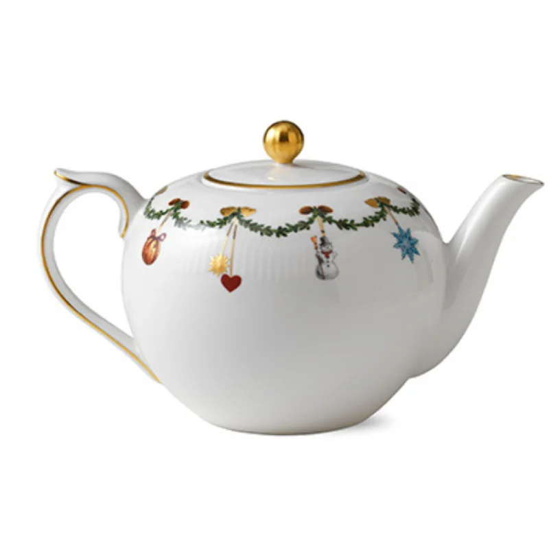 Star Fluted Christmas Teapot 140CL