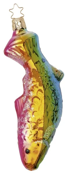 Swimming Rainbow Trout Ornament by Inge Glas of Germany